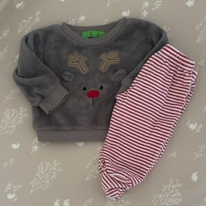 Reindeer Kids Sweat-shirt & footed pants
